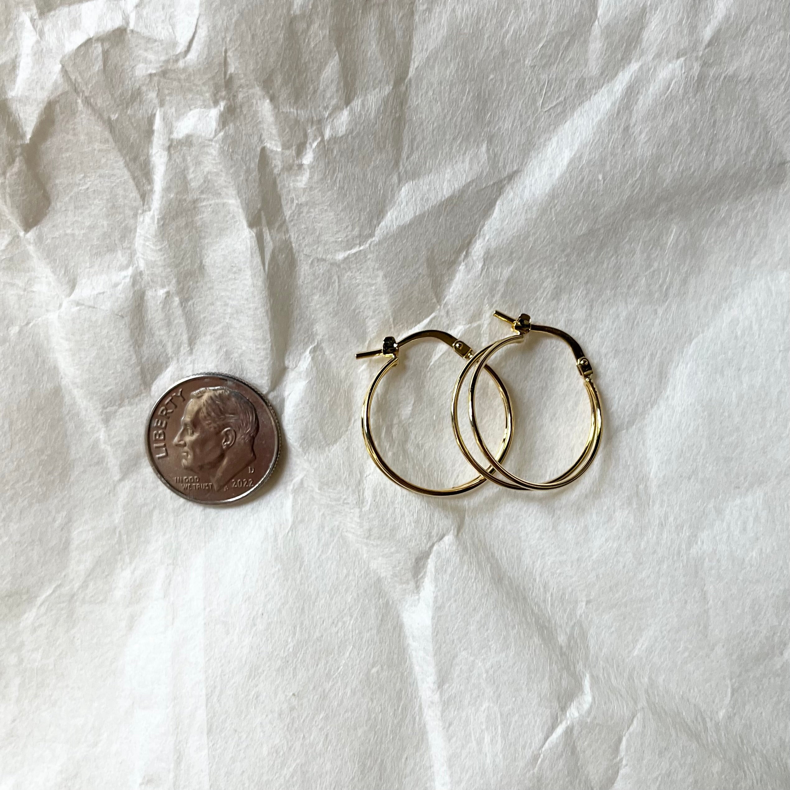 gold split wire earrings