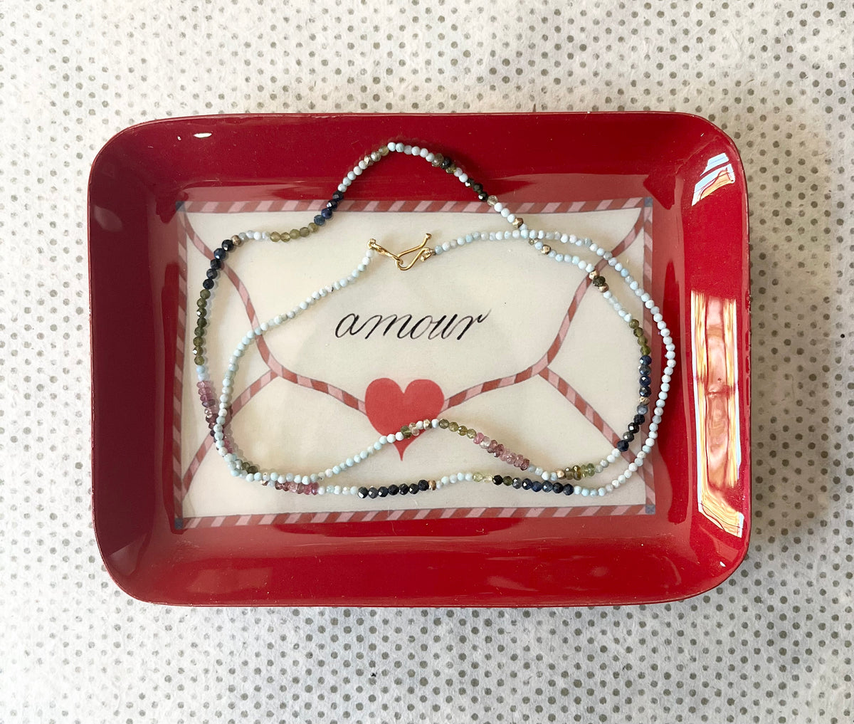 Love letter enamel tray