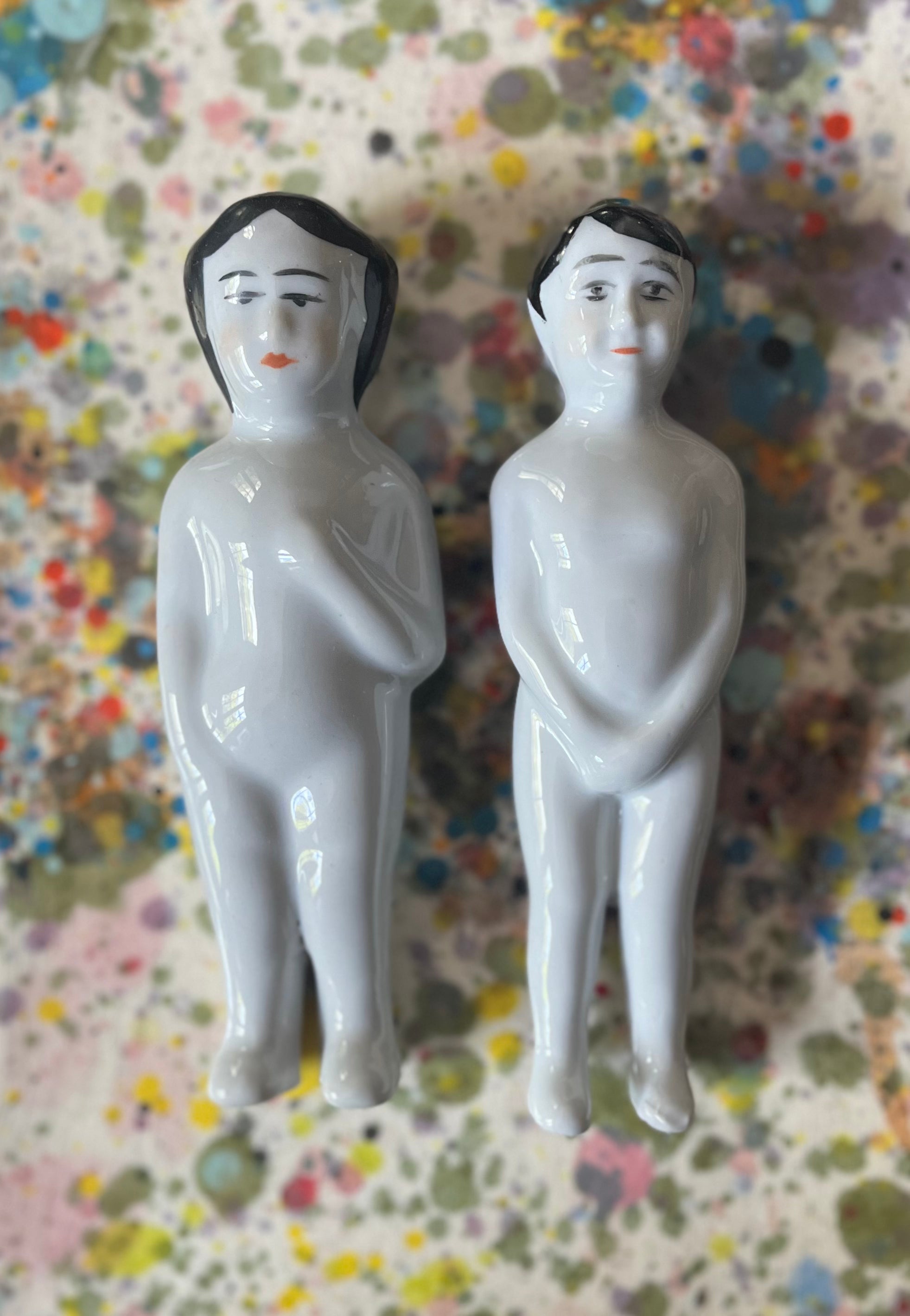 DON'T LOOK! I'M NAKED PORCELAIN DOLLS