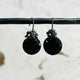 black chalcedony eclipse earring