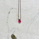 pink tourmaline drop.  necklace