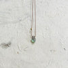 minty with a side of pink tourmaline drop.   necklace