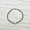 Black Spinel + Pearl Bracelet