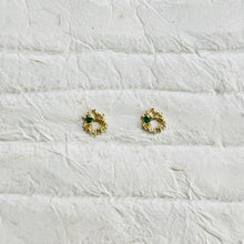 Emeralds and Golden Lace  earrings