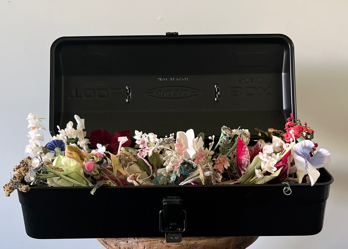 Japanese steel  tool box.  black