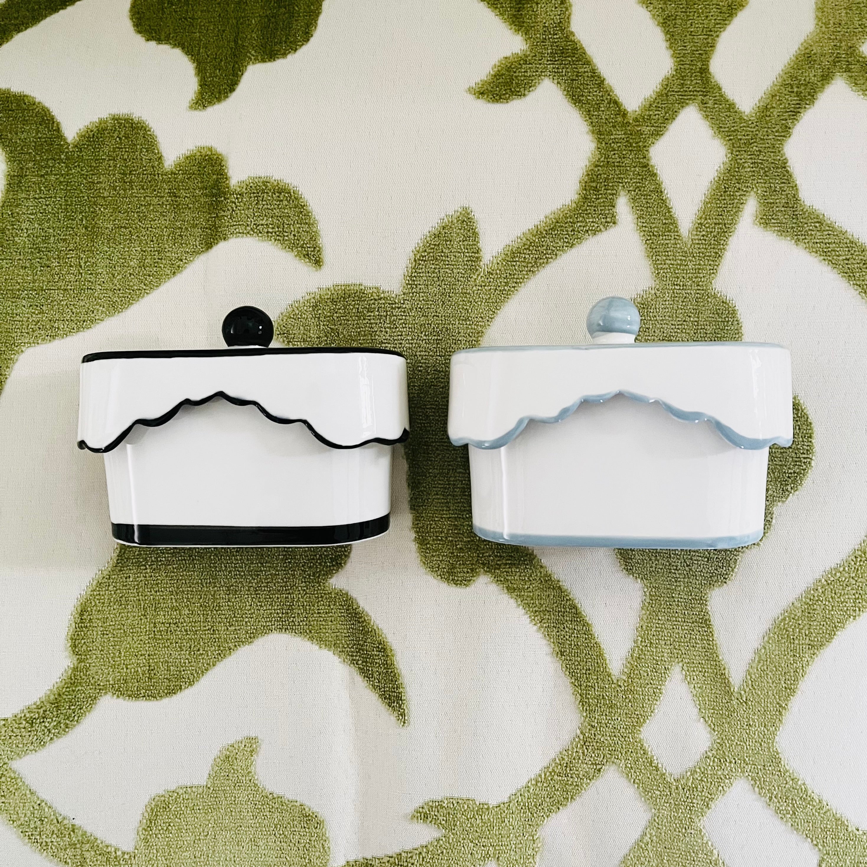 Scalloped Edge Porcelain Candles