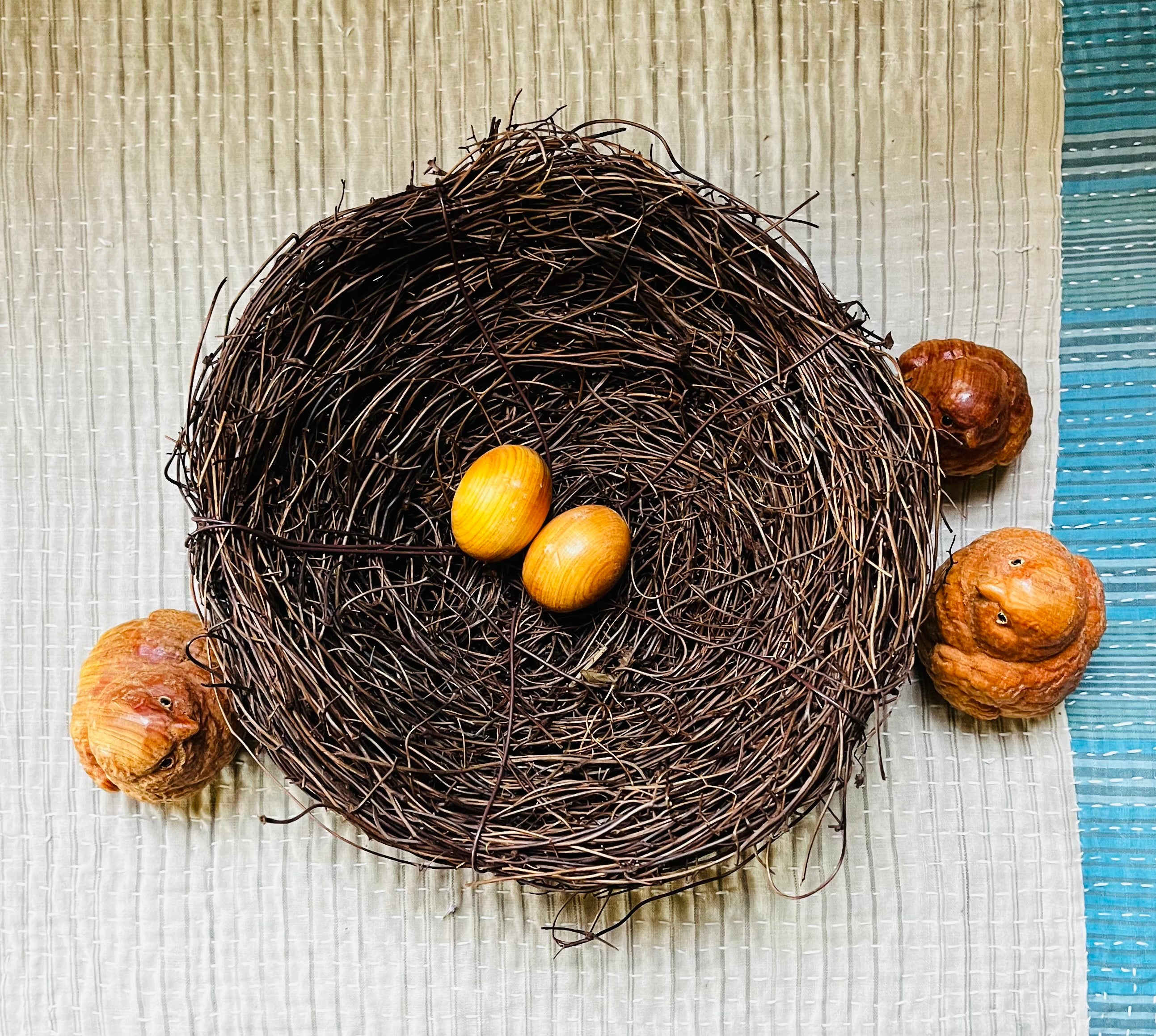 A bird (or three + two eggs) in the nest is worth two in the bush
