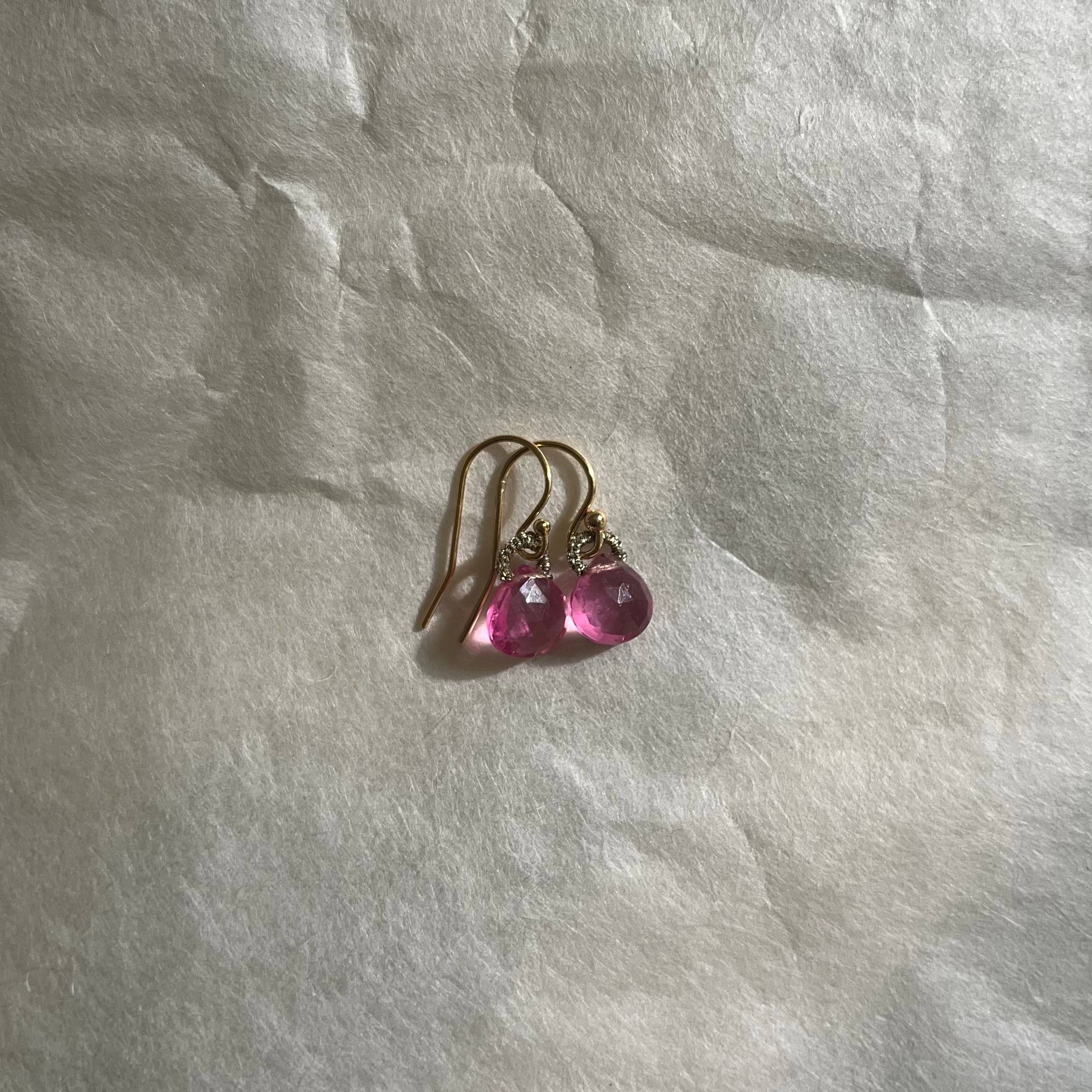 Pink Tourmaline Earrings