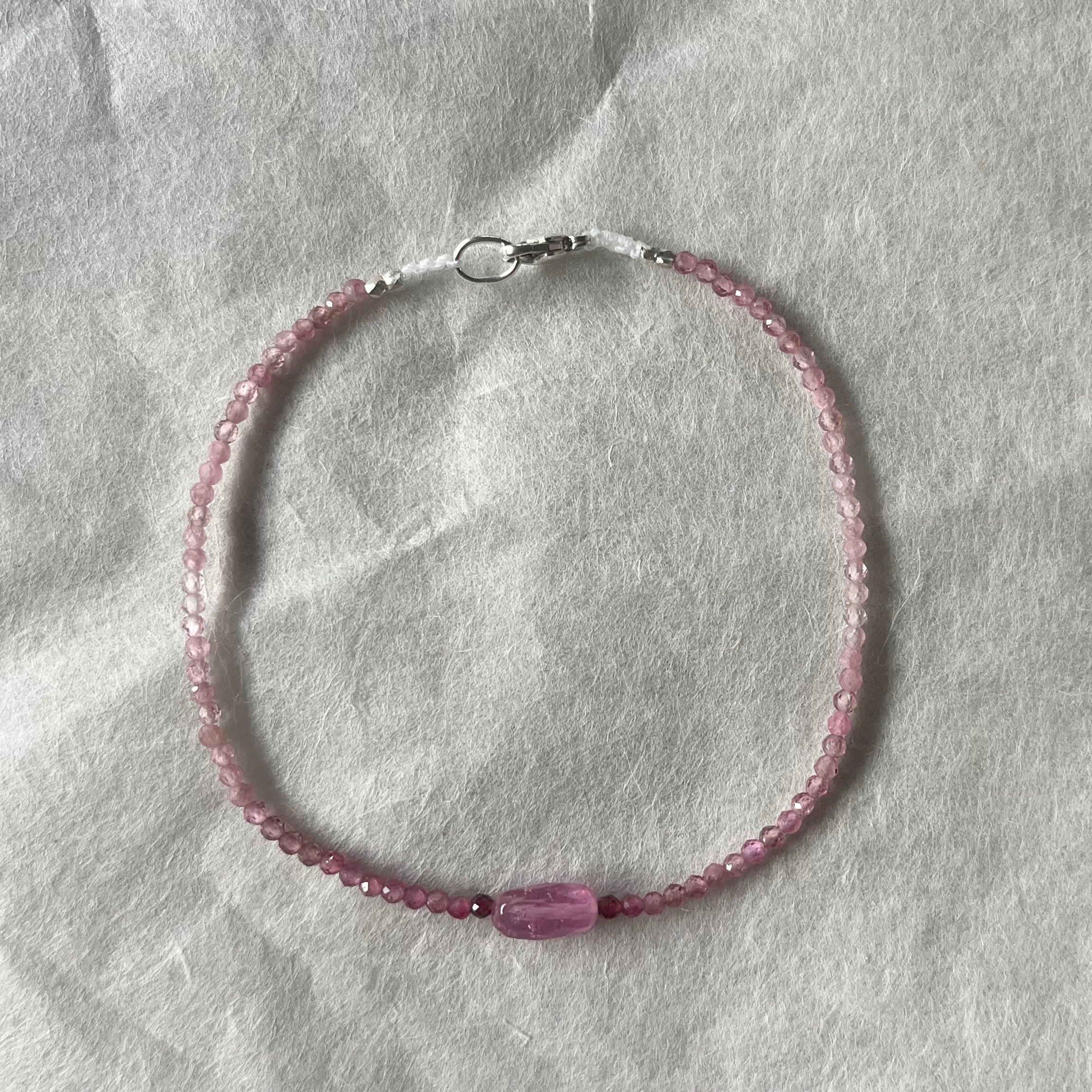 Tourmaline Beads with a Sapphire Center Bracelet