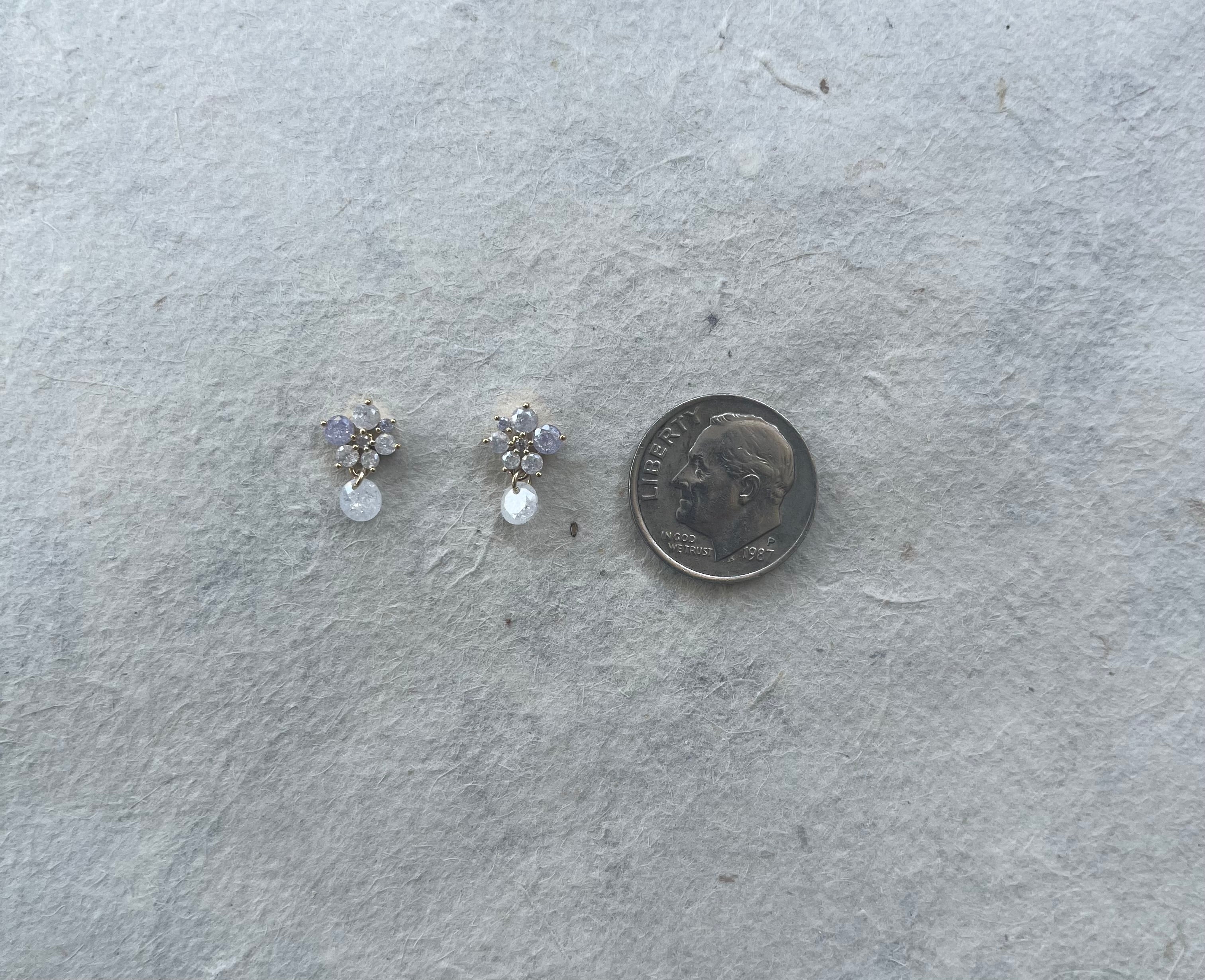 Lavender ombre flower stud