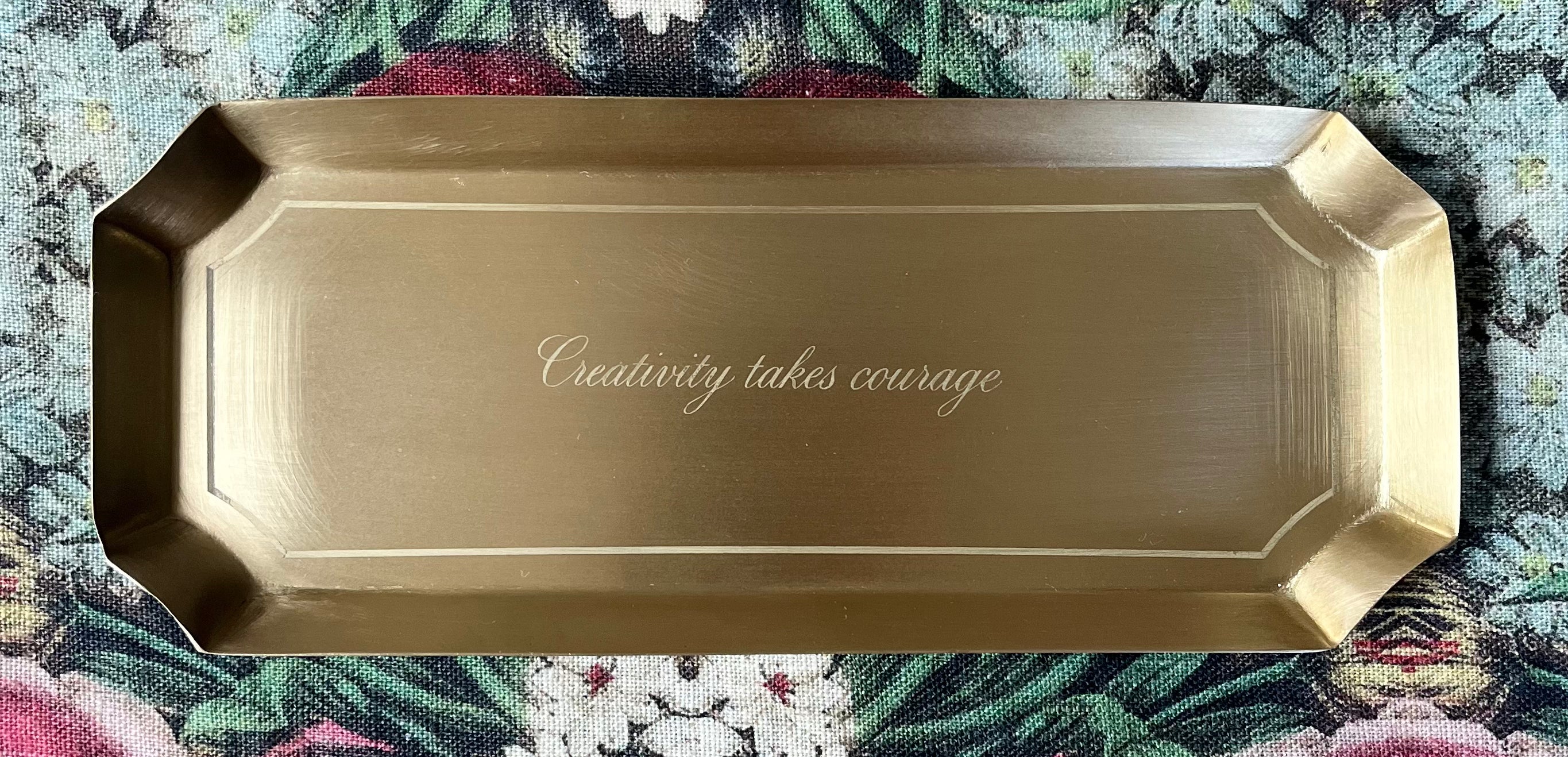 brass trays ..   with heart