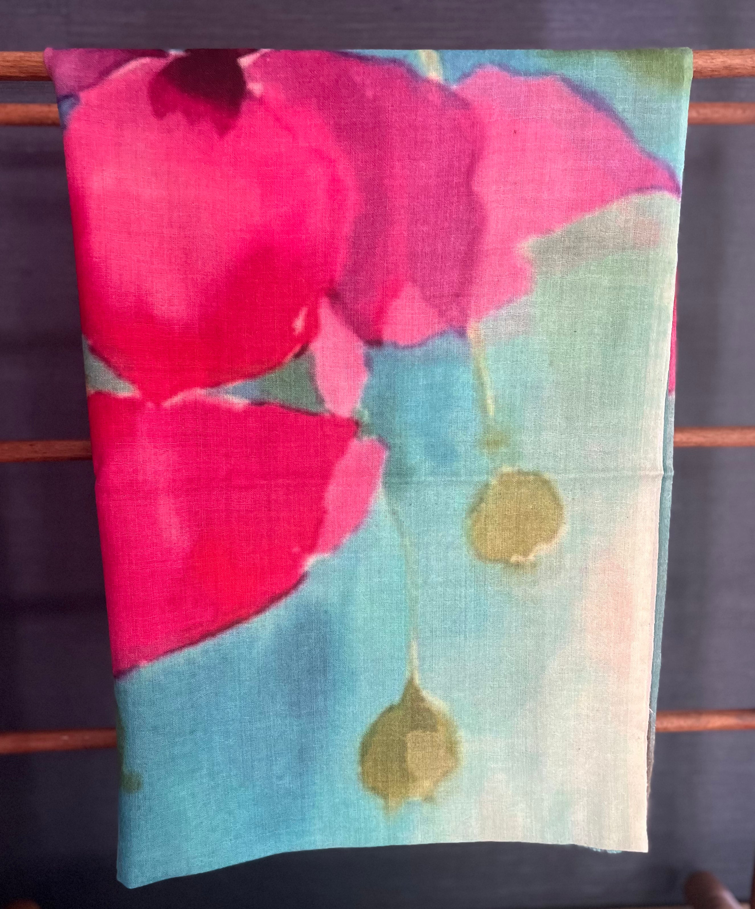 Pink Floral Scarf