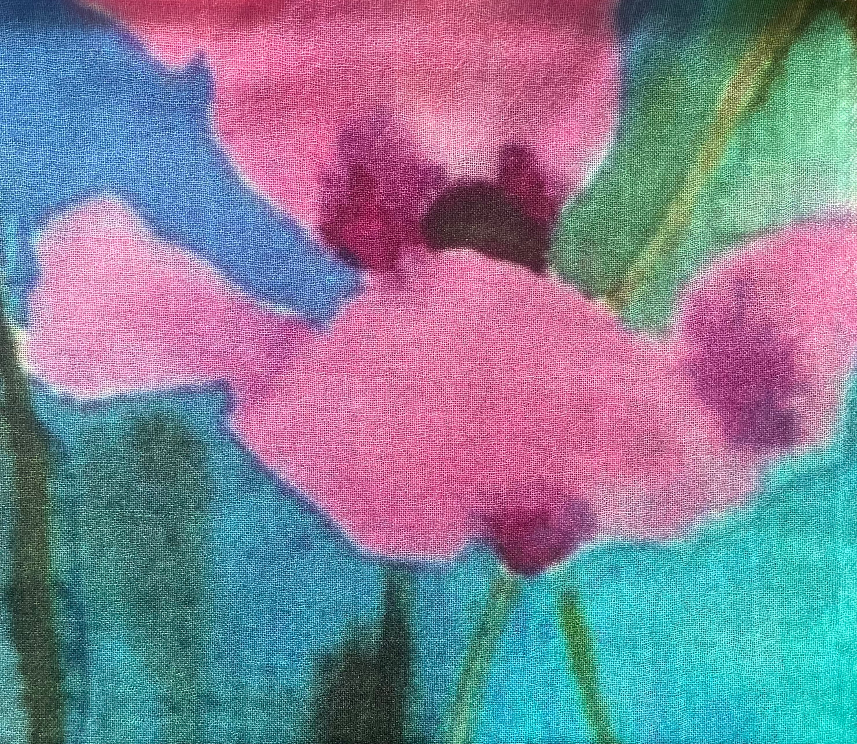 Pink Floral Scarf