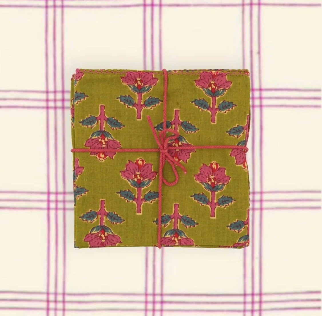 French napkins Jonquille Olive