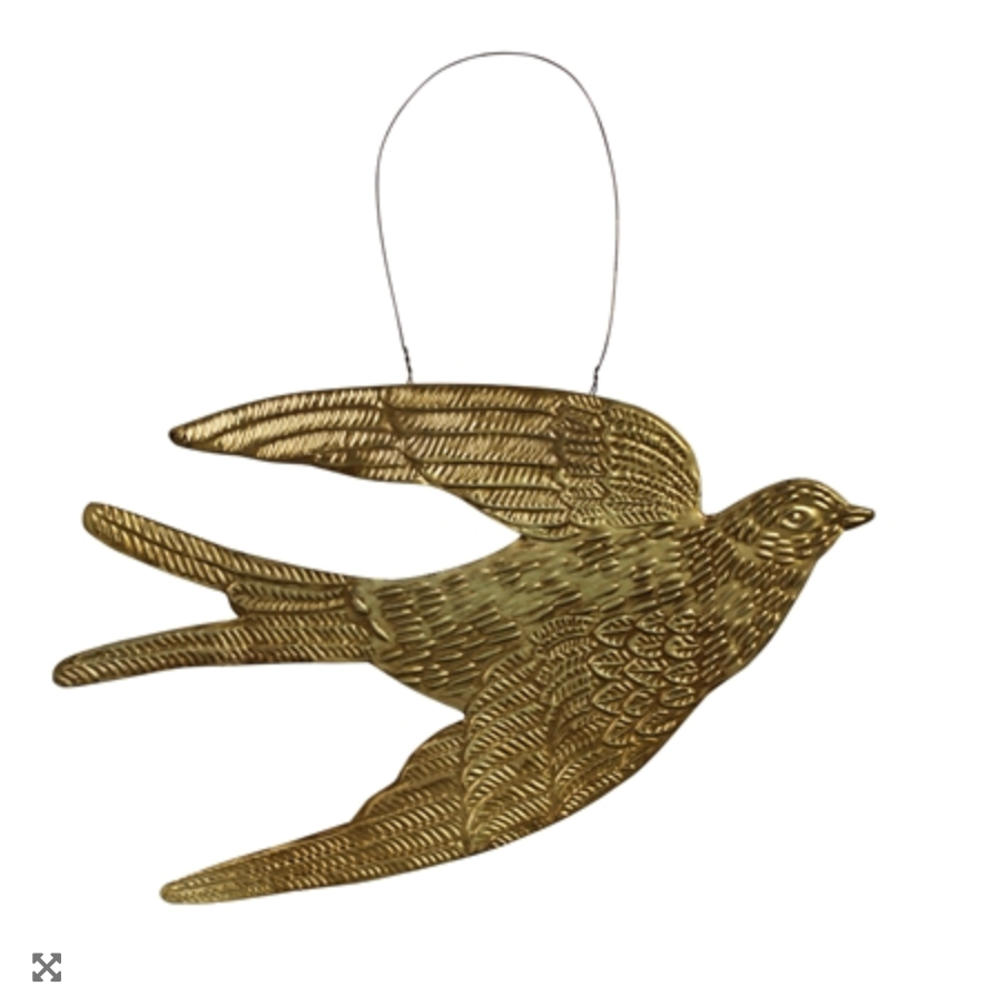 Antique brass dove