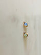 Fire Opals & Diamonds.   earrings