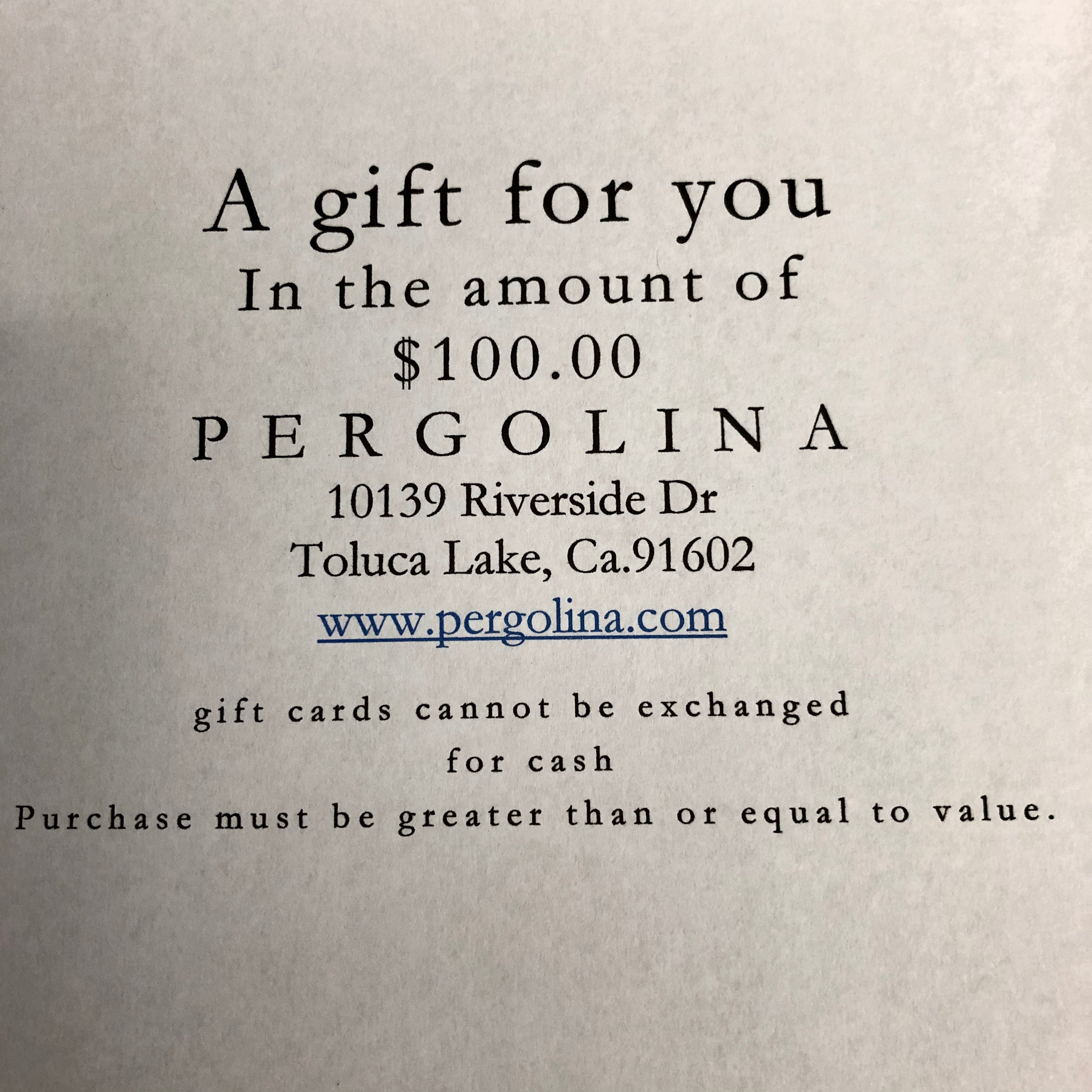 GLORIOUS GENEROUS GIFT CARD
